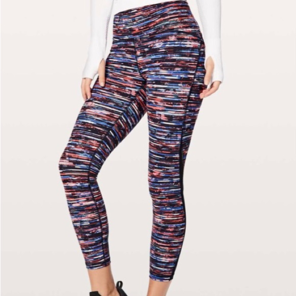 Lululemon Train Times 7/8 Pant 25” Hinshu Alpine Multi size 4